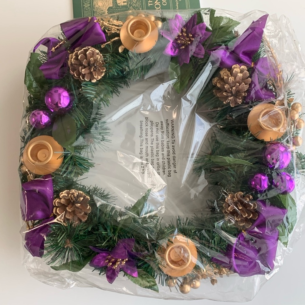 Advent Wreath Candles & Book NEW